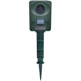 1pc Ultrasonic Animal Repeller Solar Powered Animal Scarer With Five Gear Mode And PIR Motion Sensor Animal Deterrent Repellent For Outdoor Garde