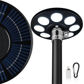 Solar Flag Pole Light 136 LED 680 Lumen Super Bright Automatic Lamp Outdoor, Black