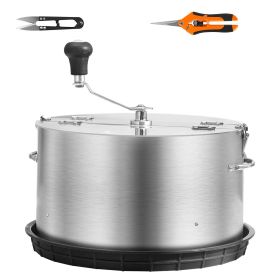 Bud Leaf Trimmer, 16 inch Stainless Steel Manual Bud Trimmer Machine, with Clear PET Cover for Visual Cutting, Hand Pruners Included
