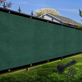 Artpuch Privacy Fence Screen Dark Green Customized Outdoor Mesh Panels for Backyard, Balcony,Patio,Construction Site with Zip Ties (Color: Dark Green, size: 3x100 ft)
